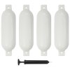 Lodní nárazník 4 ks bílý 51 x 14 cm PVC 92385