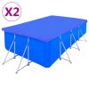 Krycí plachty na bazén 2 ks PE obdélníkové 90 g/m² 540 x 270 cm 3082805