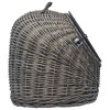Přepravka pro kočku šedá 60 x 45 x 45 cm přírodní vrba 170906