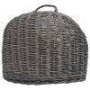 Přepravka pro kočku šedá 60 x 45 x 45 cm přírodní vrba 170906