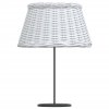 Stínidlo lampy bílé Ø 50 x 30 cm proutěné 364387