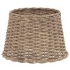 Stínidlo lampy hnědé Ø 40 x 26 cm proutěné 364393