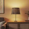 Stínidlo lampy hnědé Ø 40 x 26 cm proutěné 364393