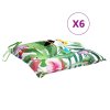 Podušky na židli 6 ks vícebarevné 40 x 40 x 7 cm textil 361494