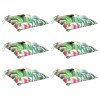 Podušky na židli 6 ks vícebarevné 40 x 40 x 7 cm textil 361494