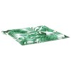 Podušky na židli 2 ks vzor listů 50x50x4 cm textil 361068