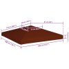 Střecha na altán 310 g/m² 3 x 3 m terakotová 46622
