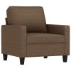 Křeslo s podnožkou hnědé 60 cm textil 3201032