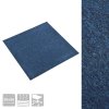 Kobercové podlahové dlaždice 20 ks 5 m² 50 x 50 cm tmavě modré 147315