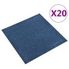 Kobercové podlahové dlaždice 20 ks 5 m² 50 x 50 cm tmavě modré 147315