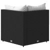 Zahradní rohová pohovka s poduškami černá polyratan 319729