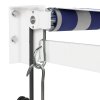 Automatická zatahovací markýza modrá a bílá 3,5 x 2,5 m 3154472