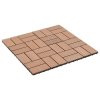 22 ks terasové dlaždice 30 x 30 cm 2 m² WPC hnědé 277806
