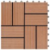22 ks terasové dlaždice 30 x 30 cm 2 m² WPC hnědé 277806