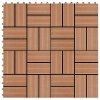 22 ks terasové dlaždice 30 x 30 cm 2 m² WPC hnědé 277806