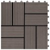 22 ks terasové dlaždice 30 x 30 cm 2 m² WPC tmavě hnědé 277810