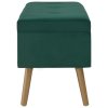 Lavice s úložným prostorem 80 cm zelená samet 329929