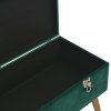 Lavice s úložným prostorem 80 cm zelená samet 329929