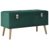 Lavice s úložným prostorem 80 cm zelená samet 329929