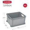Curver Úložný box Unibox L 30 l šedý 443867