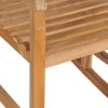 Houpací křeslo s šedou károvanou poduškou masivní teak 3062771