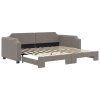 Válenda s přistýlkou taupe 100 x 200 cm textil 3197642