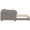 Válenda s přistýlkou taupe 100 x 200 cm textil 3197642