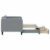 Válenda s přistýlkou a zásuvkami světle šedá 80 x 200 cm textil 3196847