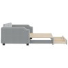 Válenda s přistýlkou a zásuvkami světle šedá 100x200 cm textil 3197675