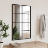 Nástěnné zrcadlo černé 50 x 80 cm obdélník železo 358648