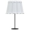 Stínidlo lampy bílé Ø 30 x 20 cm proutěné 364383