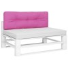 Poduška na palety růžová 120 x 40 x 12 cm textil 360643