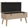 Lavice s úložným prostorem 80 cm béžová samet 329933
