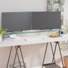 TV stolek / podstavec na monitor čiré sklo 120x30x13 cm 244133