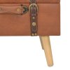 Stolička s úložným prostorem 40 cm bronzová umělá kůže 247530