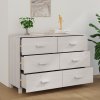 Příborník HAMAR bílý 113 x 40 x 80 cm masivní borovice 340449