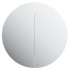Koupelnová skříňka s kulatým zrcadlem a LED černá 47x47x17,5 cm 345584