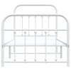 Kovový rám postele s hlavovým a nožním čelem bílý 90 x 200 cm 352638