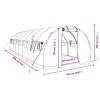 Skleník s ocelovým rámem zelený 24 m² 8 x 3 x 2 m 3188041