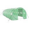 Skleník s ocelovým rámem zelený 24 m² 8 x 3 x 2 m 3188041