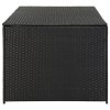 Zahradní úložný box polyratan 180 x 90 x 70 cm černý 46477