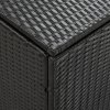 Zahradní úložný box polyratan 180 x 90 x 70 cm černý 46477