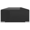 TV stolek / podstavec na monitor sklo černý 80x30x13 cm 244137