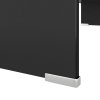 TV stolek / podstavec na monitor sklo černý 80x30x13 cm 244137