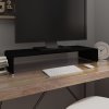 TV stolek / podstavec na monitor sklo černý 80x30x13 cm 244137