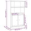 Skříň highboard šedá sonoma 60 x 35,5 x 103,5 kompozitní dřevo 816318