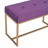 Lavice 80 cm fialová sametová 247557