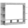 TV skříňka betonově šedá 152 x 22 x 113 cm kompozitní dřevo 833725