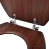 WC sedátko MDF s víkem jednoduchý design hnědé 140803