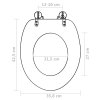 WC sedátko MDF s víkem jednoduchý design hnědé 140803